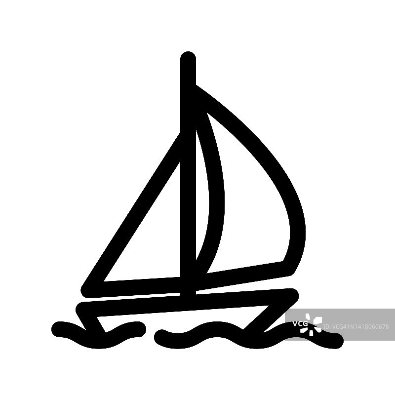游艇图标设计图片素材