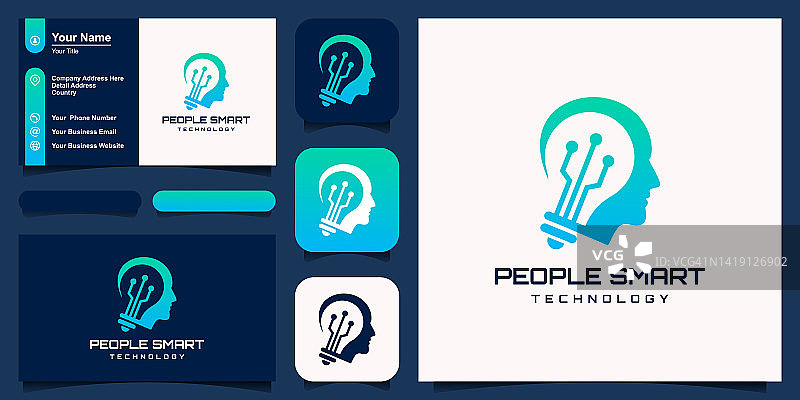 创意人物logo用灯泡概念向量，人头灯泡概念向量图片素材