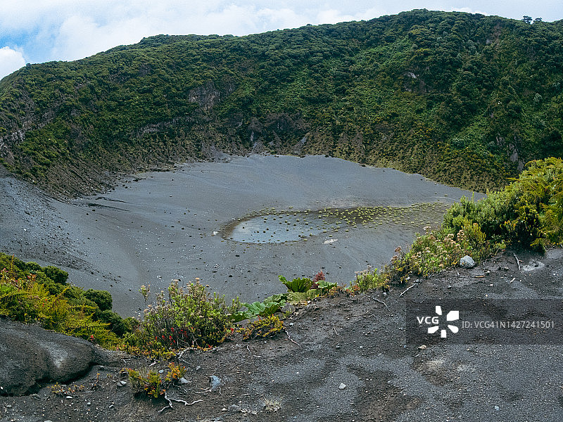 火山口湖。Irazú哥斯达黎加火山国家公园图片素材