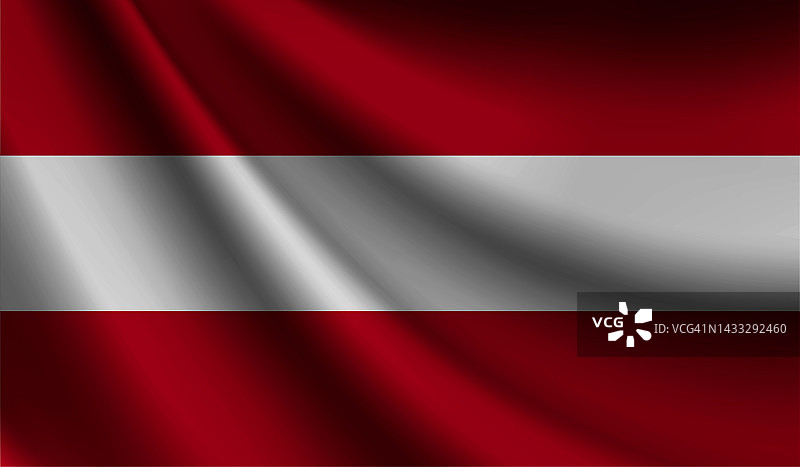 奥地利国旗挥舞。爱国和民族设计的背景。矢量图图片素材