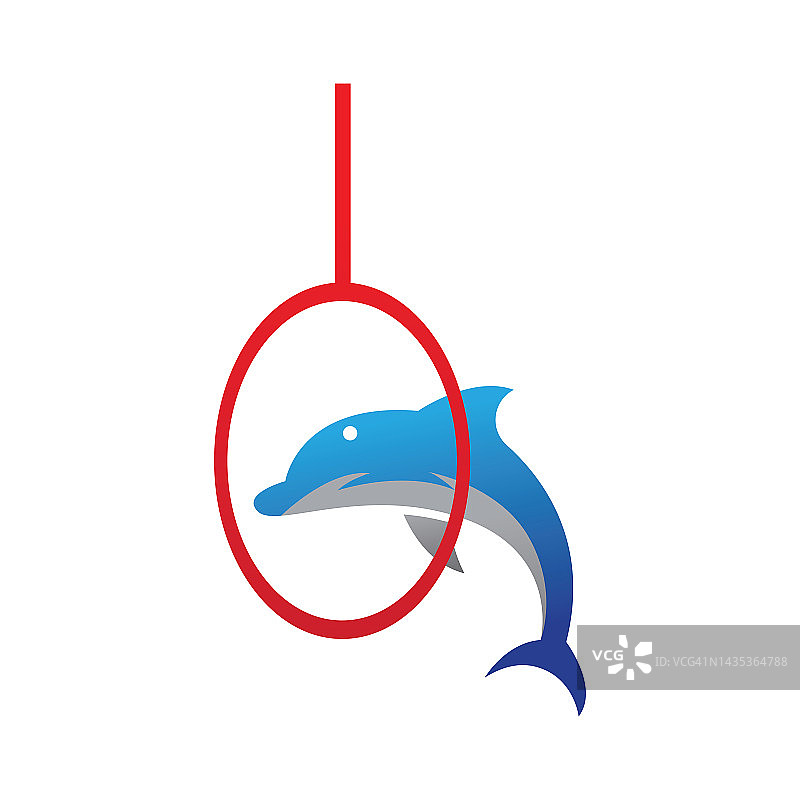 海豚跳鱼标志图片素材