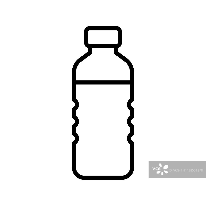 水瓶图标矢量设计模板在白色背景图片素材