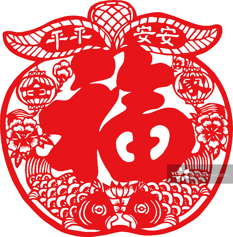 中国传统春节“福”贴图片素材