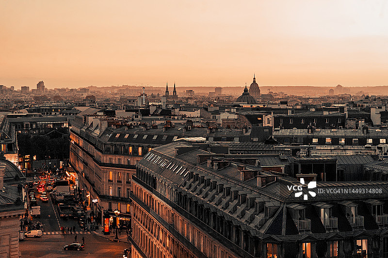 巴黎的日落图片素材