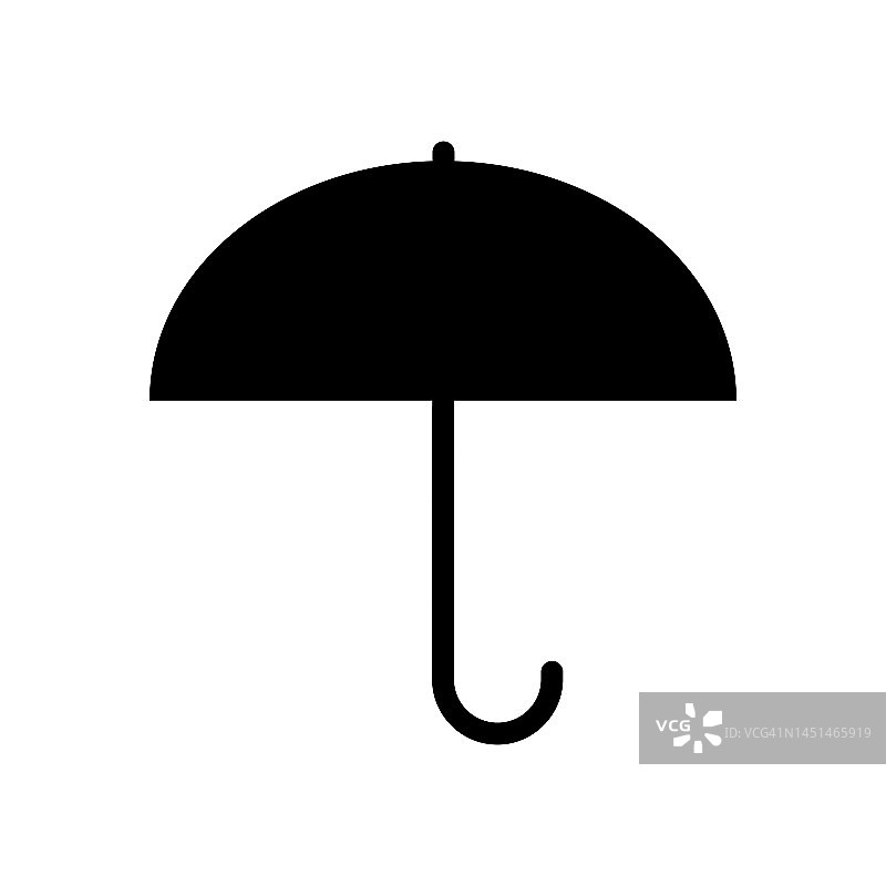 雨伞剪影图标。雨天。向量。图片素材