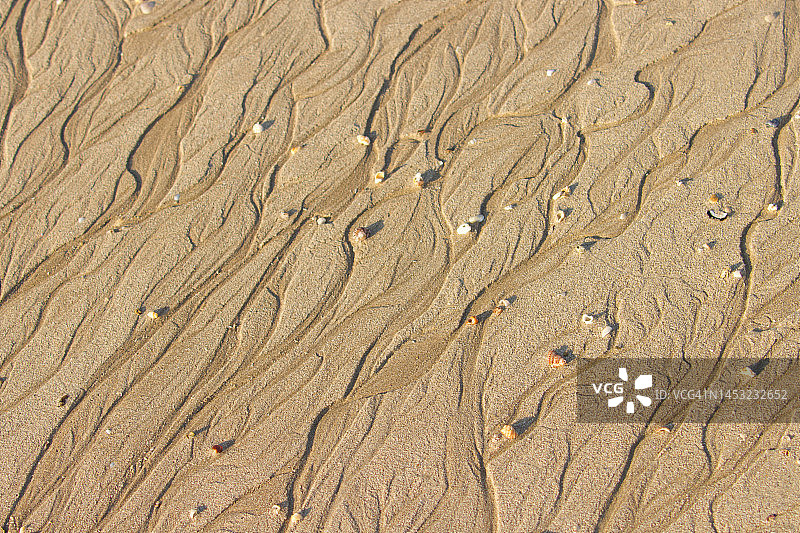 湿沙背景纹理图案。图片素材