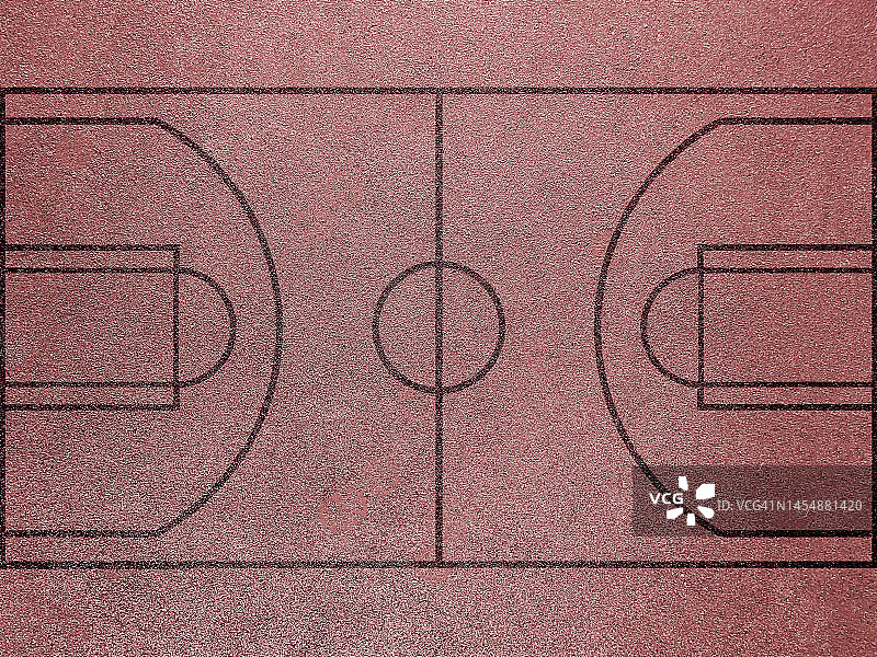 户外篮球场鸟瞰图，抽象运动场图片素材