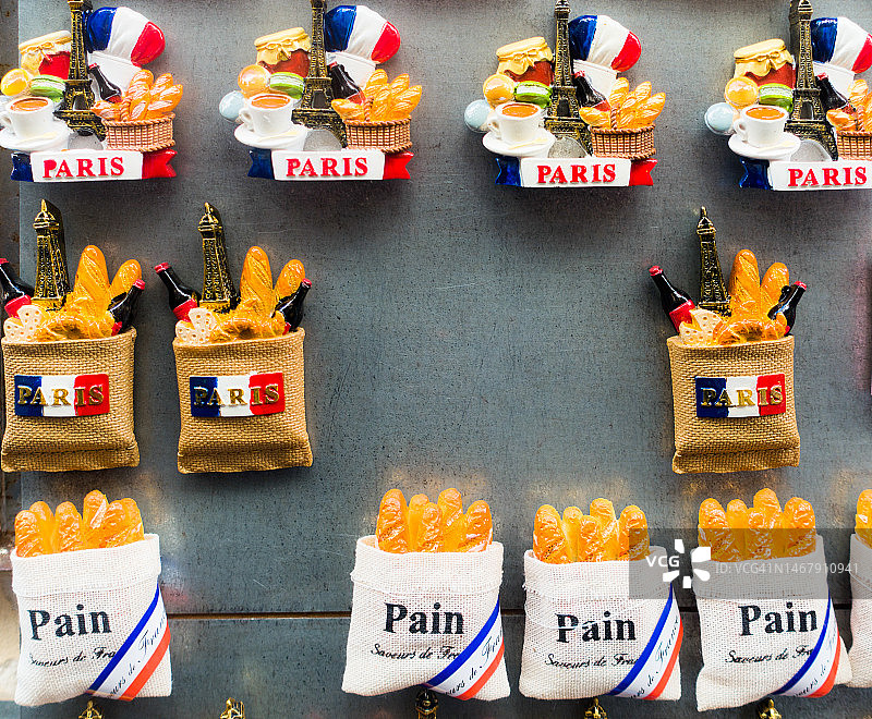面包磁铁，巴黎，法国图片素材