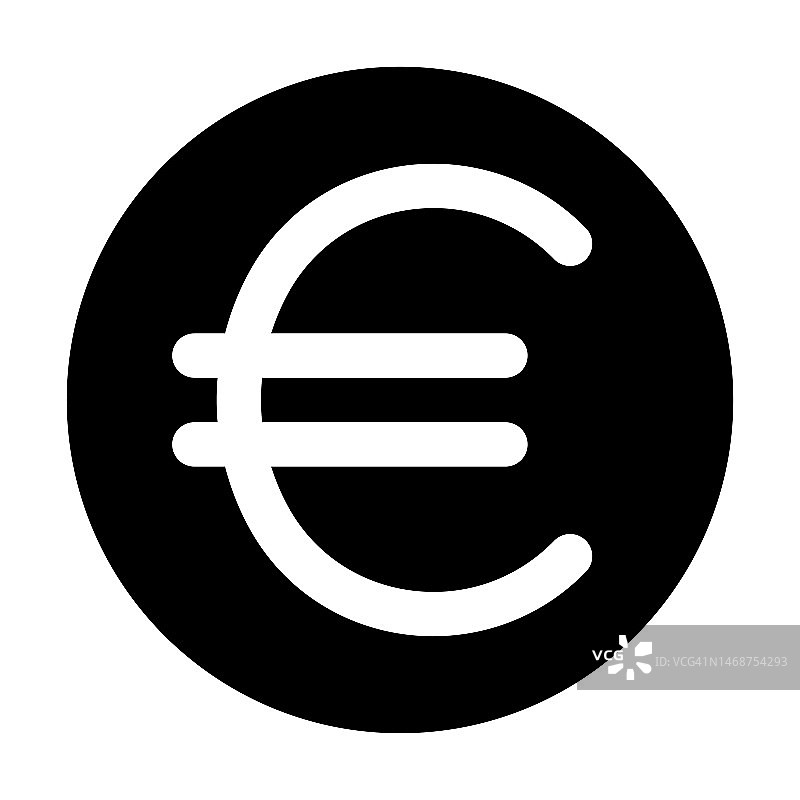 欧元货币图标，欧元矢量，货币插图图片素材