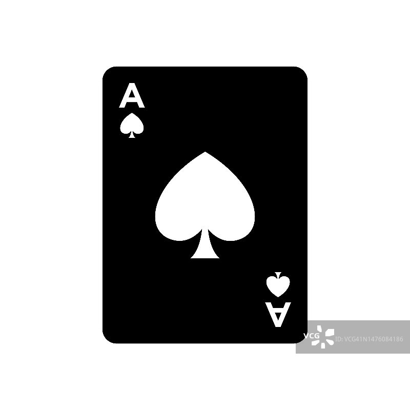 扑克牌图标矢量模板设计简单而现代图片素材