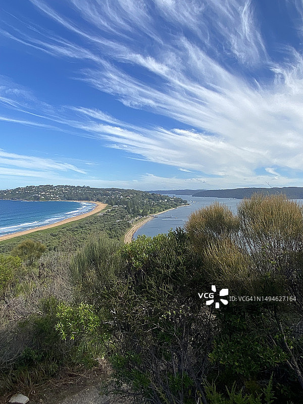 澳大利亚新南威尔士州棕榈滩，海天相映的美景图片素材