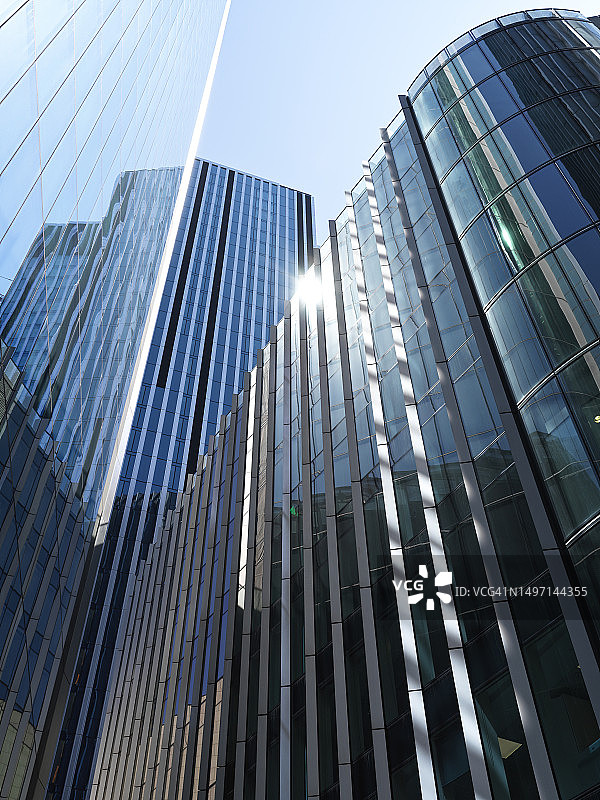 伦敦金融城现代金融大楼的外观图片素材