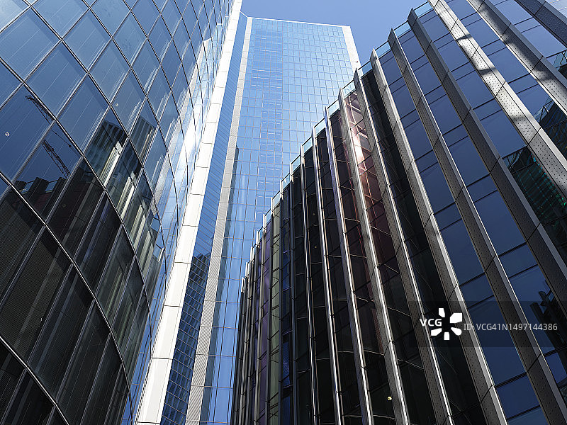伦敦金融城现代金融大楼的外观图片素材