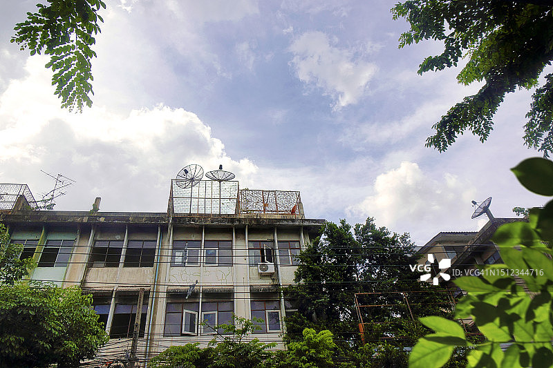 近距离拍摄曼谷住宅建筑外观图片素材