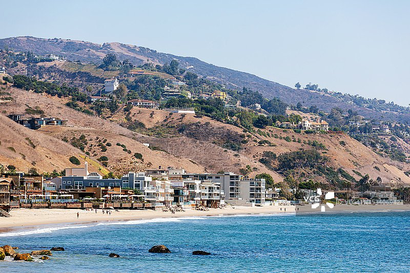 美国加利福尼亚州洛杉矶马里布的海滨别墅图片素材