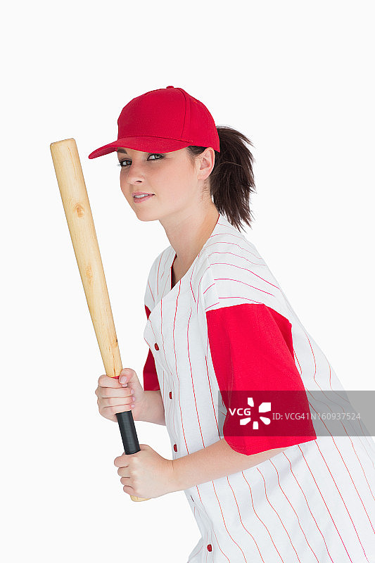 拿着球棒的女人图片素材