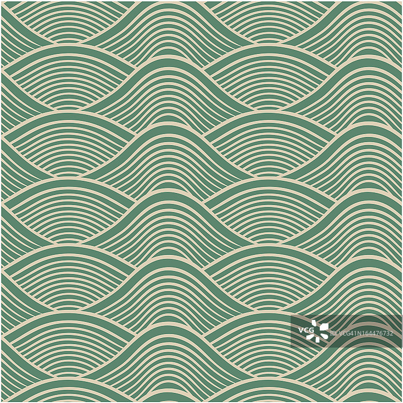 日本无缝海浪模式图片素材