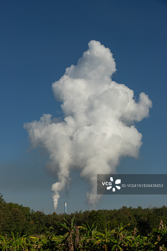 热电厂。泰国南邦的Mae Moh燃煤电厂。图片素材