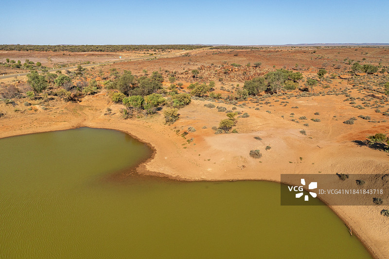 水在沙漠溪内陆大坝澳大利亚图片素材