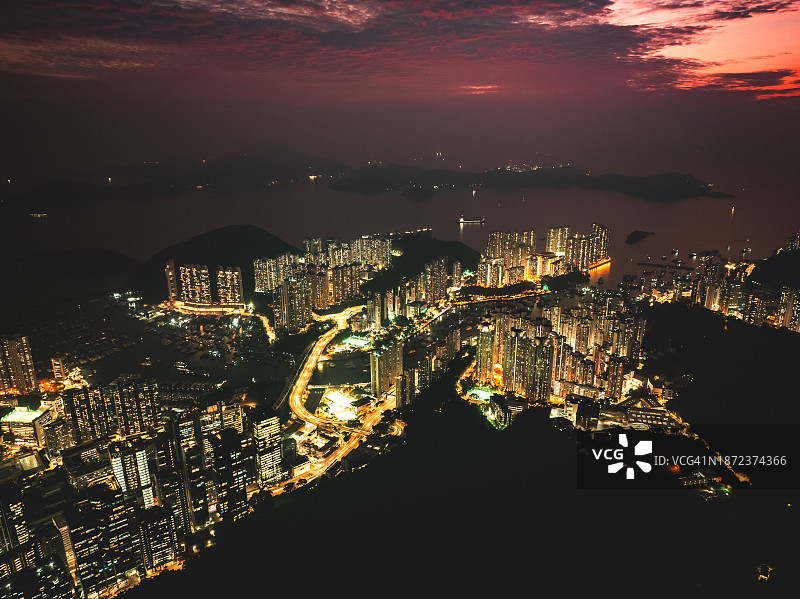香港香港仔美丽的夜景图片素材