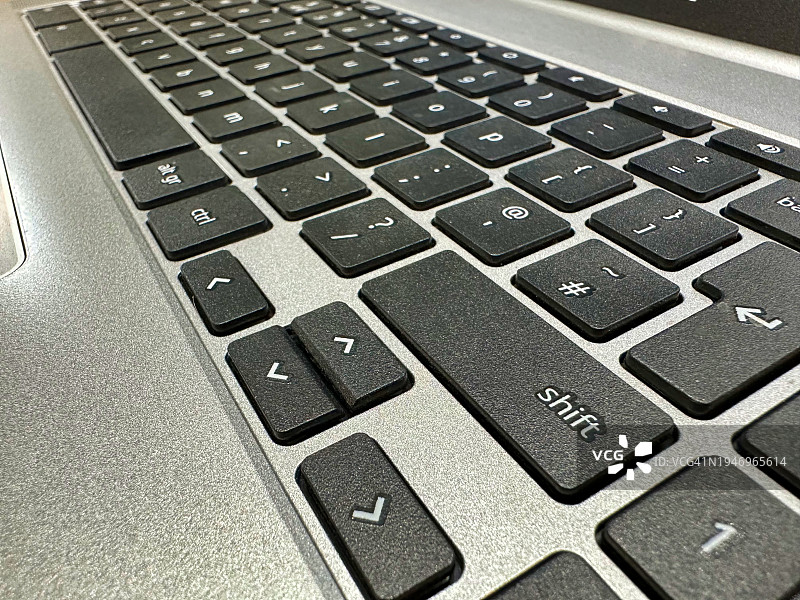 笔记本电脑键盘的特写照片图片素材