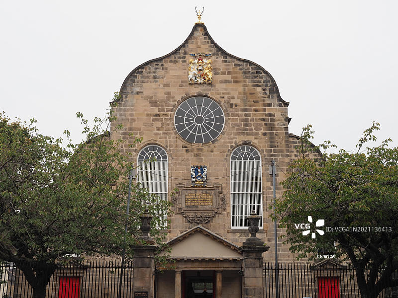 加农盖特教堂在爱丁堡，苏格兰，英国，欧洲图片素材