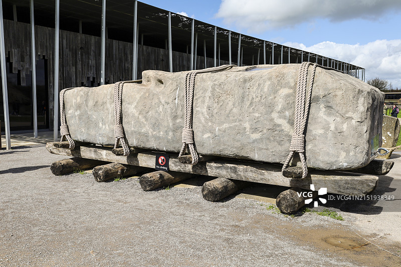 索尔兹伯里巨石阵游客中心的石头运输娱乐图片素材