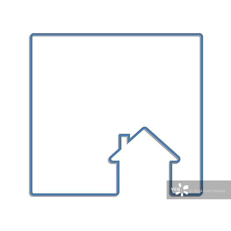 房子线图标抽象背景框架图片素材