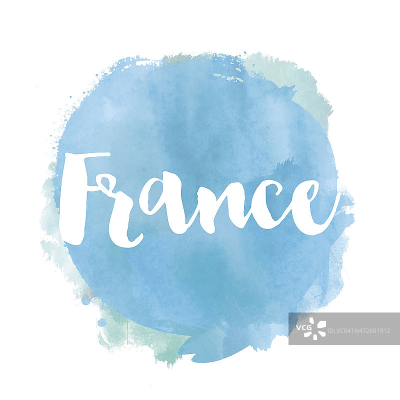 法国水彩背景图片素材
