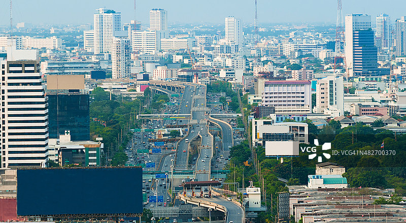泰国曼谷的城市景观全景图片素材