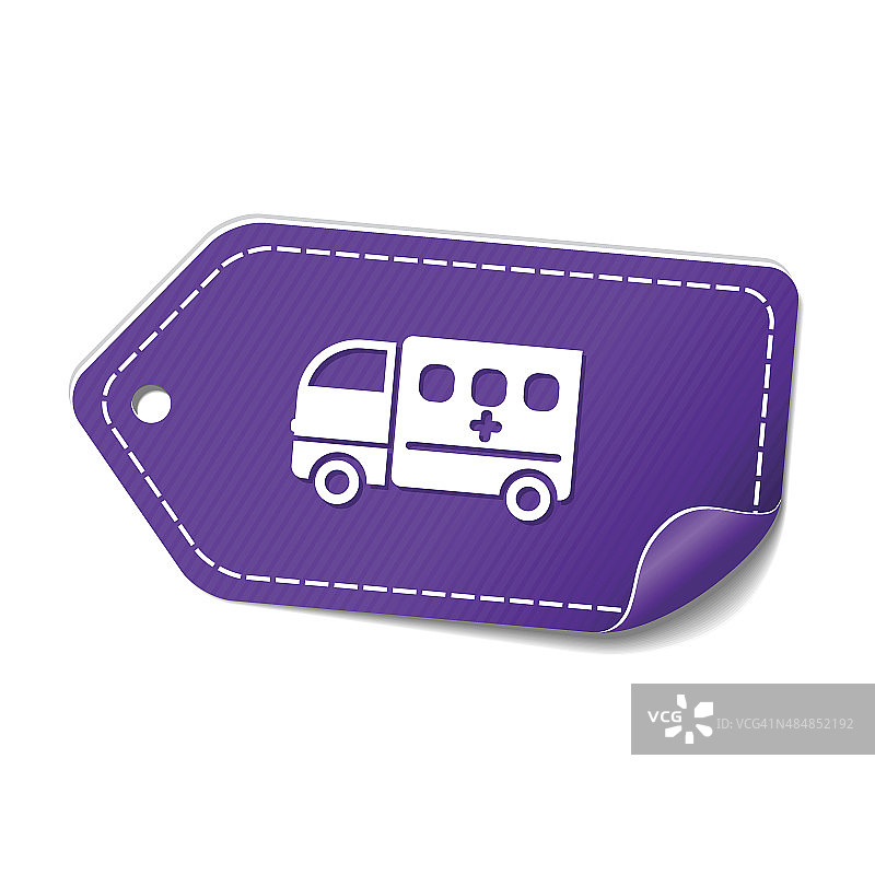 救护车紫色矢量图标设计图片素材