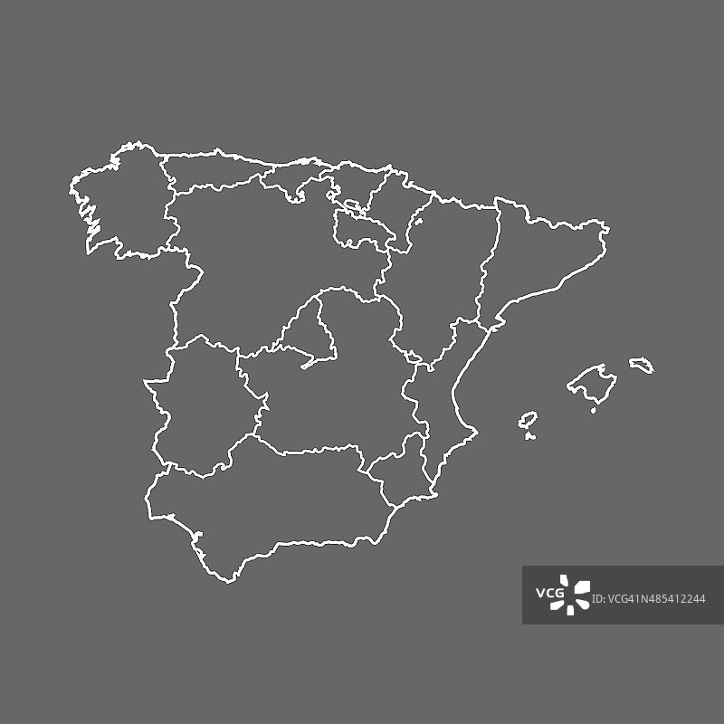西班牙地图图片素材