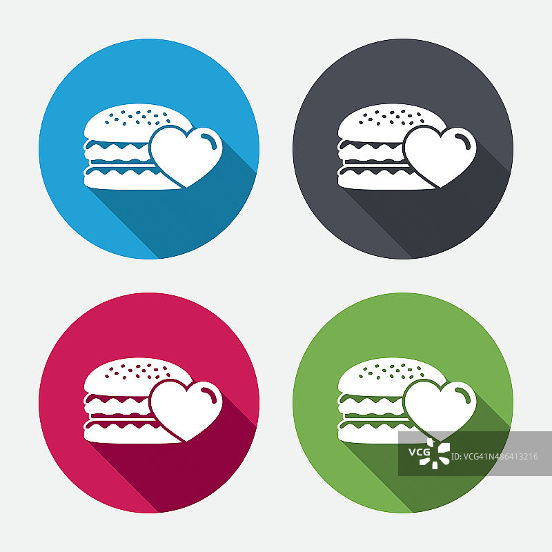 汉堡图标。汉堡食品标志图片素材