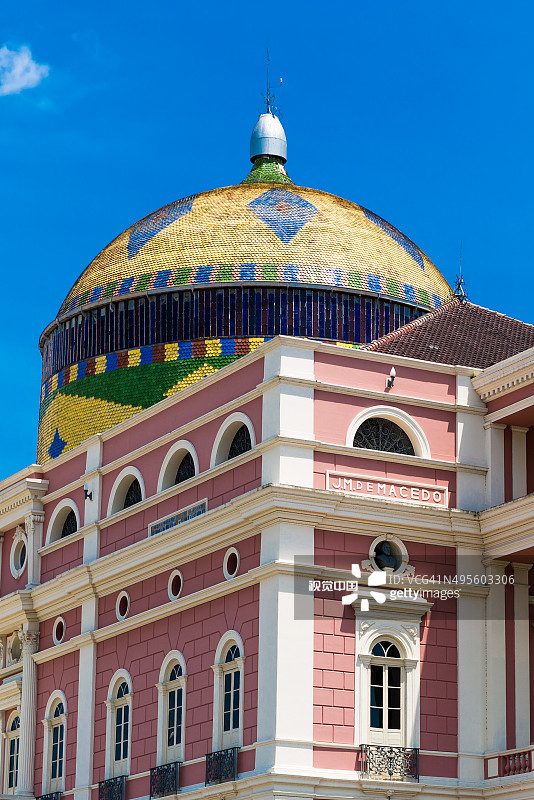 亚马逊剧院位于巴西的玛瑙斯图片素材