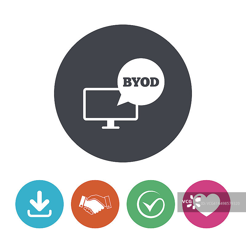 BYOD标志图标。带上自己的设备标志图片素材