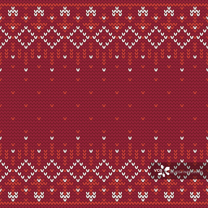 圣诞编织无缝图案在白色和红色图片素材