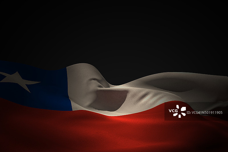 智利国旗挥舞着图片素材