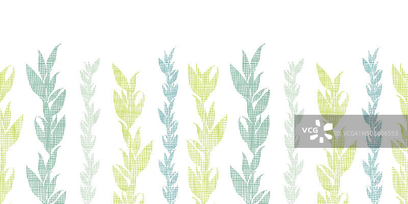 蓝绿色海草藤横向无缝图案背景图片素材