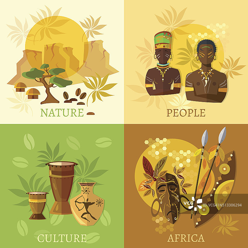 非洲文化和传统，非洲部落图片素材