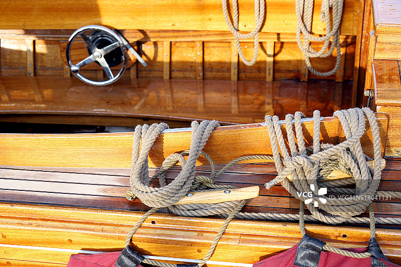 古老的经典帆船细节图片素材