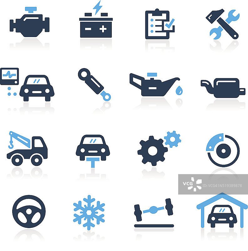 汽车服务图标// Azure系列图片素材
