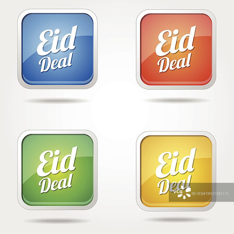 Eid Deal彩色矢量图标设计图片素材