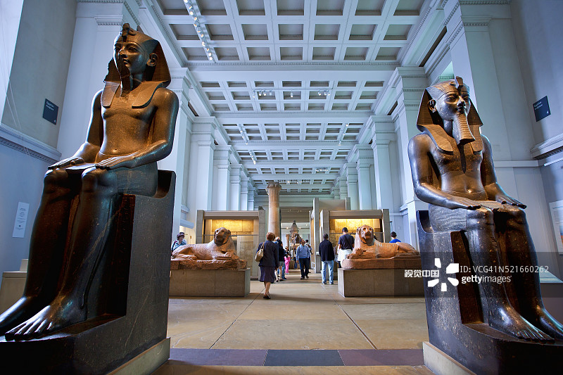 大英博物馆的埃及雕塑图片素材