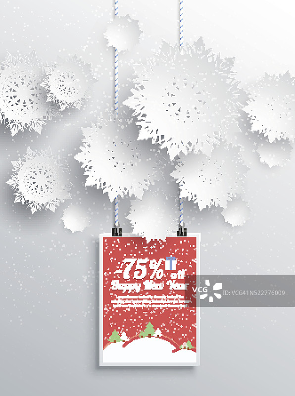 冬季圣诞促销设计元素图片素材