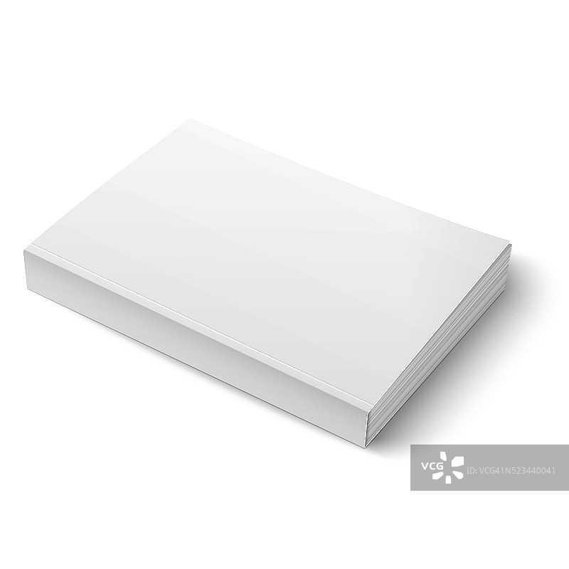 空白软封面书模板上的白色。图片素材