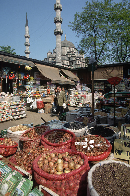 伊斯坦布尔的埃及市场图片素材
