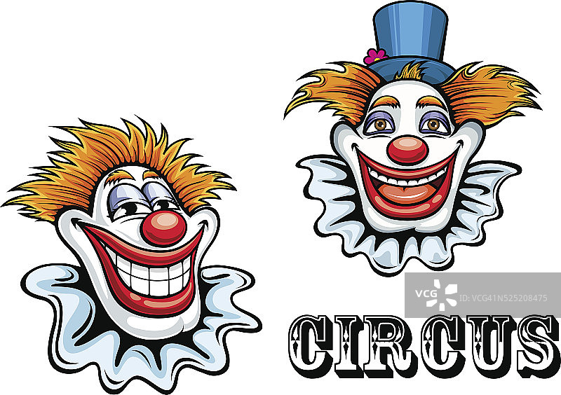 马戏团卡通小丑的角色图片素材