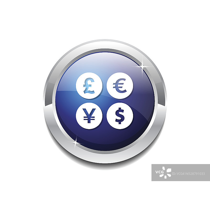货币符号蓝色矢量图标按钮图片素材