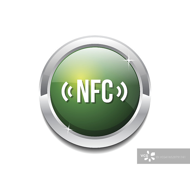NFC圆形矢量绿色Web图标按钮图片素材