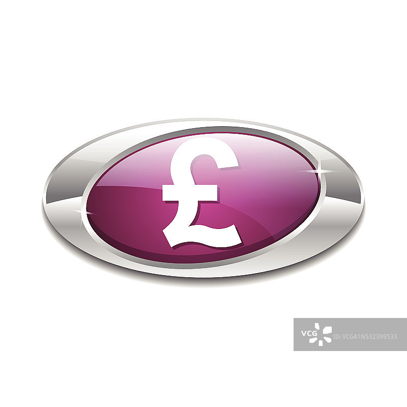 英镑货币符号椭圆矢量粉色网页图标按钮图片素材